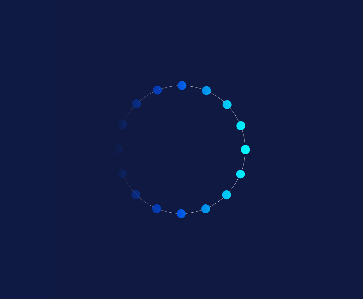 tech illustration loading circle dots